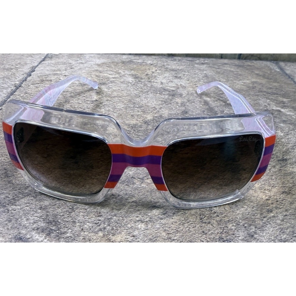 Lilly Pulitzer Sunrise SP Sunglasses Womens Pink Purple Square 54-23-145-47mm